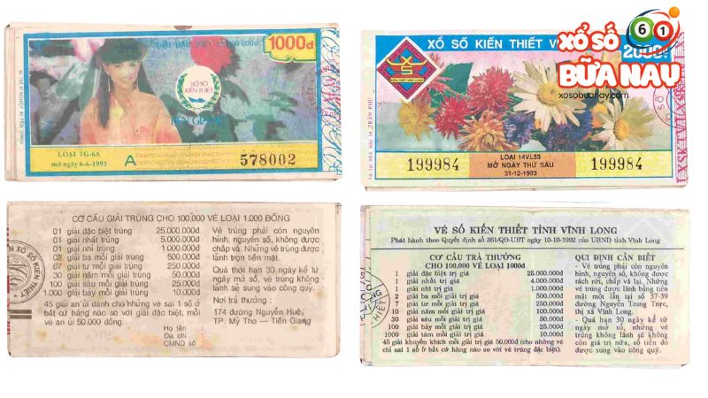 Lịch sử xổ số kiến thiết Việt Nam lại tiếp tục nhờ các tờ vé số những năm 90