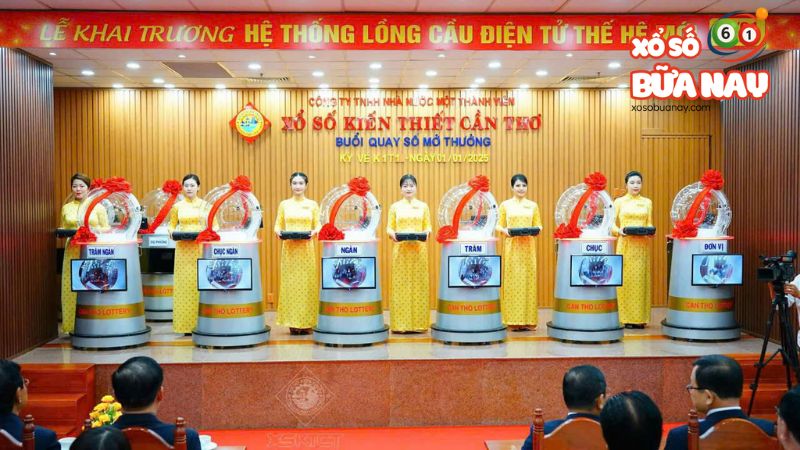 Bữa quay số kết quả xổ số được trực tiếp trên các đài truyền hình quốc gia